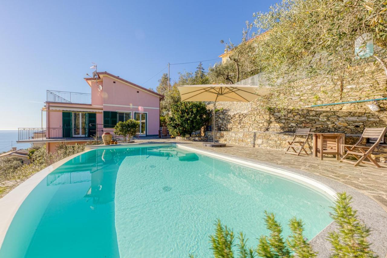 Appartement Casaviva - Ampio Trilocale Vista Mare Con Piscina - Pieve Alta à Pieve Ligure Extérieur photo