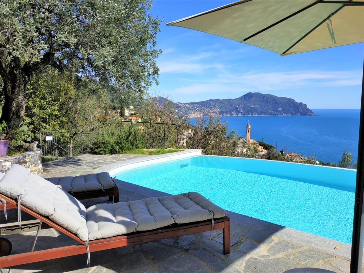 Appartement Casaviva - Ampio Trilocale Vista Mare Con Piscina - Pieve Alta à Pieve Ligure Extérieur photo