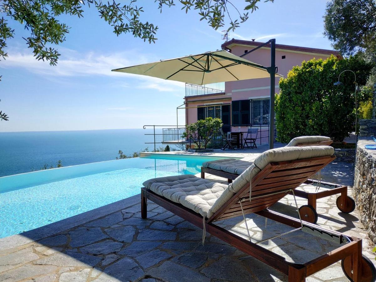 Appartement Casaviva - Ampio Trilocale Vista Mare Con Piscina - Pieve Alta à Pieve Ligure Extérieur photo
