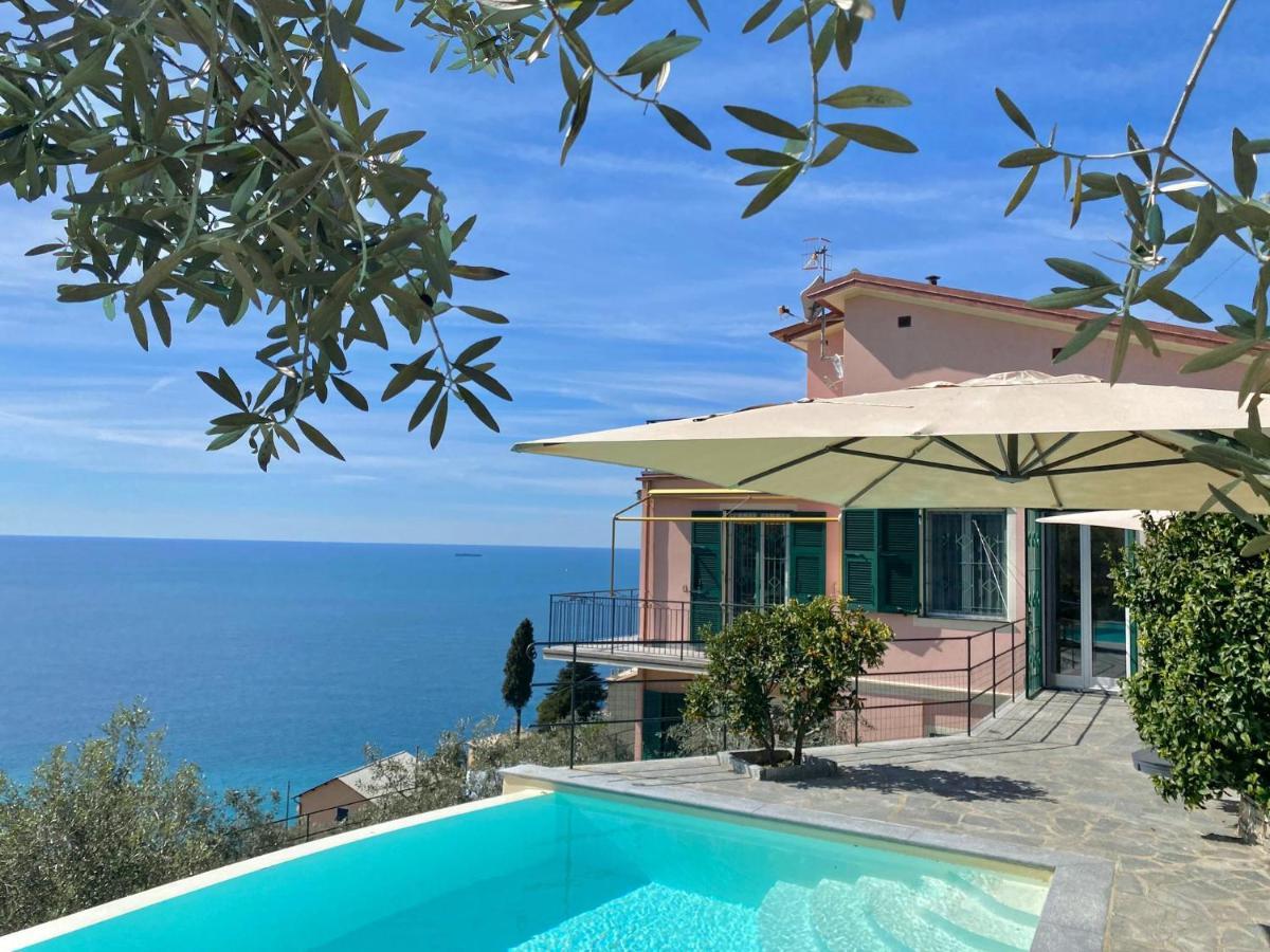Appartement Casaviva - Ampio Trilocale Vista Mare Con Piscina - Pieve Alta à Pieve Ligure Extérieur photo